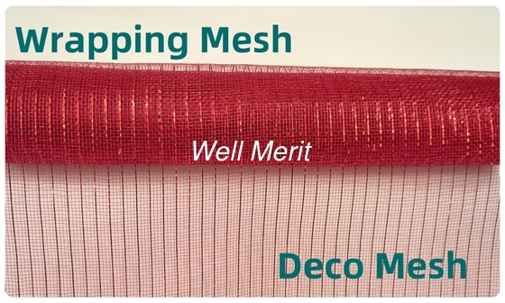 4",6",10",21"DIY Plastic Wrapping Poly Decorative Christmas Ribbon Deco Mesh