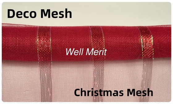 4",6",10",21"DIY Plastic Wrapping Poly Decorative Christmas Ribbon Deco Mesh