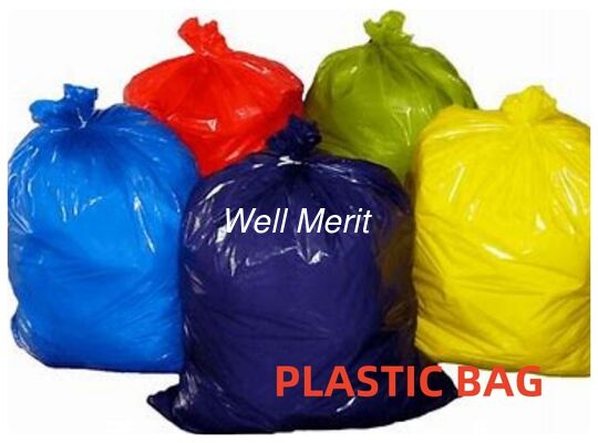 Black Color Plastic Trash Bag Garbage Bags On Roll