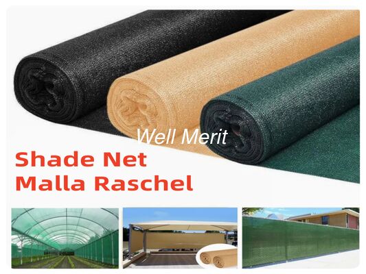 35%,50%,65%,80%,90%HDPE Polisombra Malla Raschel Sombra Malla Saran Shade Net (Полосовая сетка для тени малы Рашель)
